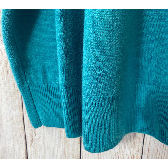 Appleseeds Teal Blue Lightweight Mock Turtleneck Sweater 3X New - Picture 3 of 5